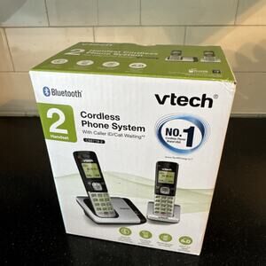 Vtech CS6719-2 Two-Handset Cordless Telephone System‎ DECT 6.0 Silver/Black New